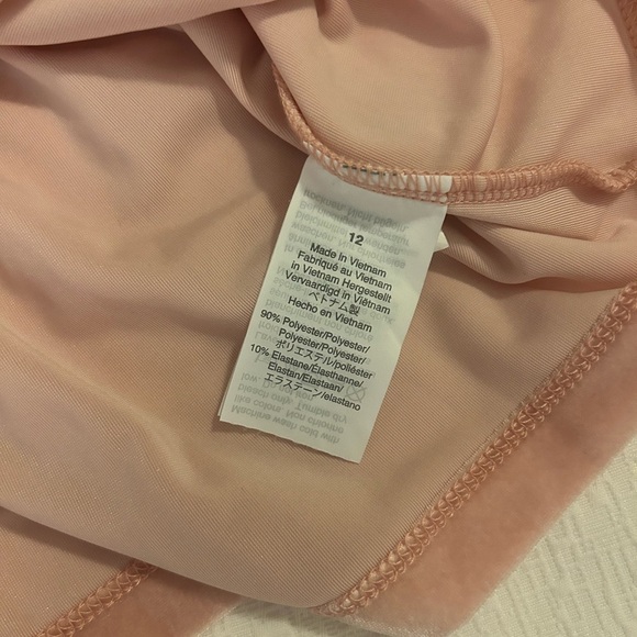 Crewcuts Velvet Peplum Long Sleeve Top Pink Size 12 NWOT - Picture 3 of 4